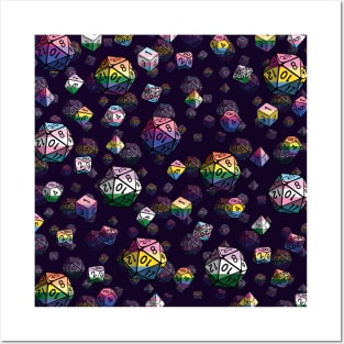 Pride Dice Space Pattern Posters and Art